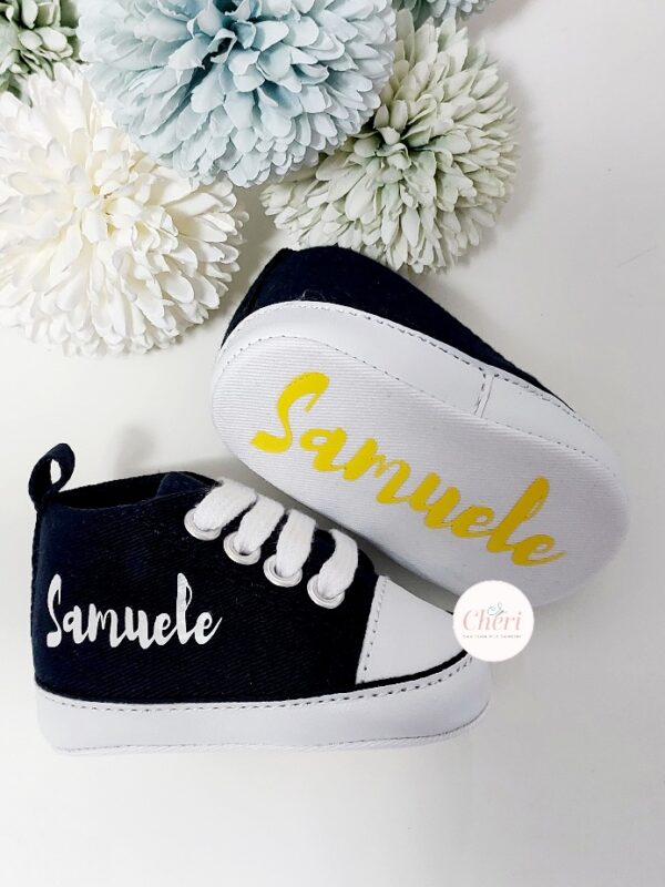 Scarpine da ginnastica color blu navy con animaletti - immagine 5