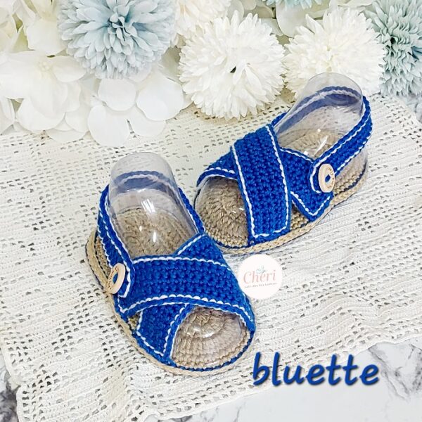 sandali incrociati neonato bluette