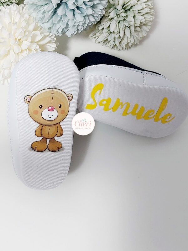 Scarpine da ginnastica color blu navy con animaletti - immagine 3